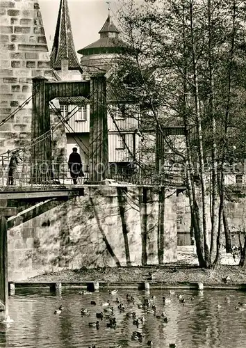 AK / Ansichtskarte Nuernberg Kettensteg Wasservoegel Kat. Nuernberg