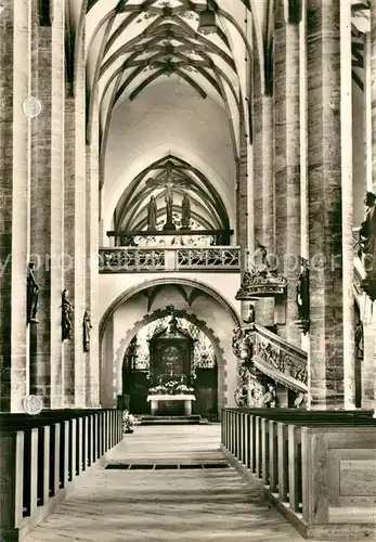 AK / Ansichtskarte Freiberg Sachsen Dom Blick zum Altar Kat. Freiberg