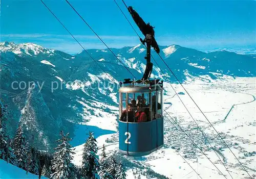 AK / Ansichtskarte Seilbahn Laberberg Oberammergau Kofel Grosse Klammspitze  Kat. Bahnen