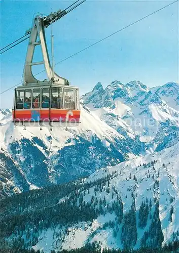 AK / Ansichtskarte Seilbahn Fellhorn Birgsautal Oberstdorf Trettachspitze Maedelegabel  Kat. Bahnen