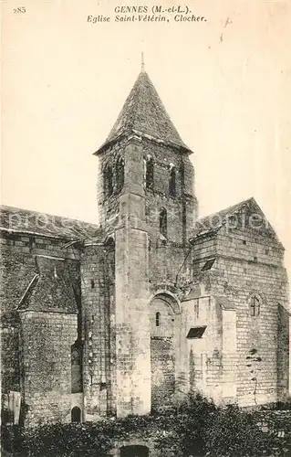 AK / Ansichtskarte Gennes Maine et Loire Eglise Saint Veterin Clocher Kat. Gennes