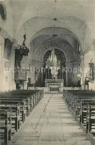 AK / Ansichtskarte Gennes Maine et Loire Interieur de l Eglise Kat. Gennes