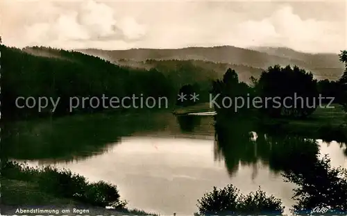 AK / Ansichtskarte Regen Abendstimmung am Regen Landschaftspanorama Kat. Regen