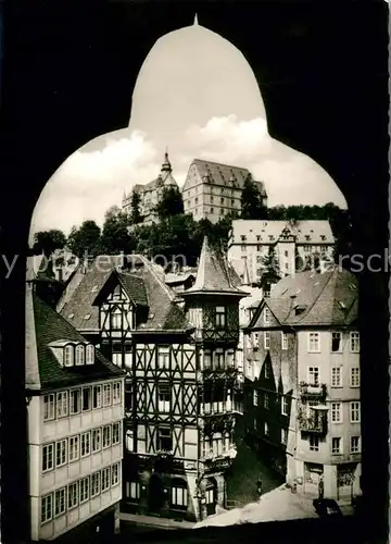 AK / Ansichtskarte Marburg Lahn Markt mit Landgrafenschloss Kat. Marburg