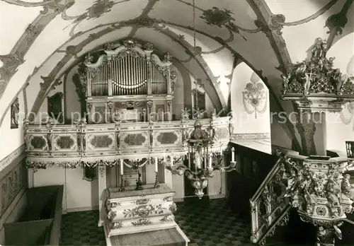 AK / Ansichtskarte Burgk Saale Orla Kreis Schloss Kapelle mit Silbermannorgel und Kanzel Kat. Burgk