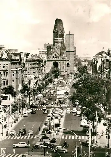 AK / Ansichtskarte Berlin Kurfuerstendamm Kaiser Wilhelm Gedaechtniskirche Kat. Berlin