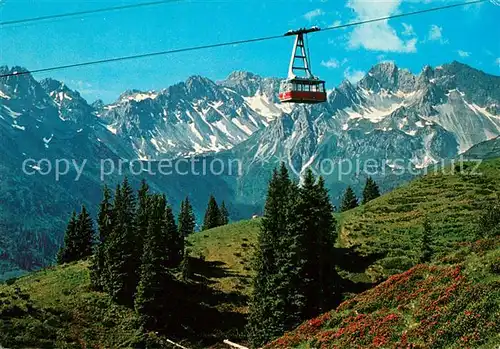 AK / Ansichtskarte Seilbahn Fellhorn Oberstdorf Birgsautal  Kat. Bahnen