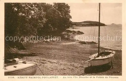 AK / Ansichtskarte Kerity Paimpol Poulafret Strand Segelboot