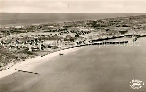 AK / Ansichtskarte Hoernum Sylt Hafen Nordseebad Fliegeraufnahme Kat. Hoernum (Sylt)