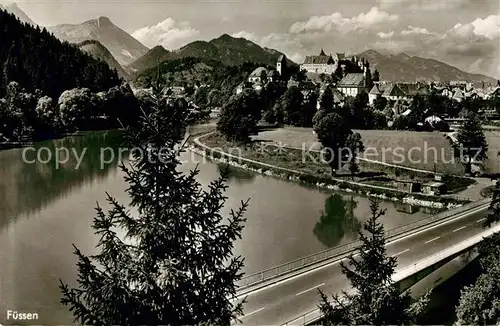 AK / Ansichtskarte Fuessen Allgaeu Lechbruecke Stausee Breitenberg Edelsberg Allgaeuer Alpen Kat. Fuessen