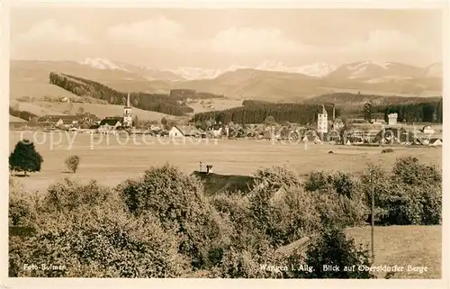 AK / Ansichtskarte Wangen Allgaeu Oberstdorfer Berge Panorama Kat. Wangen im Allgaeu