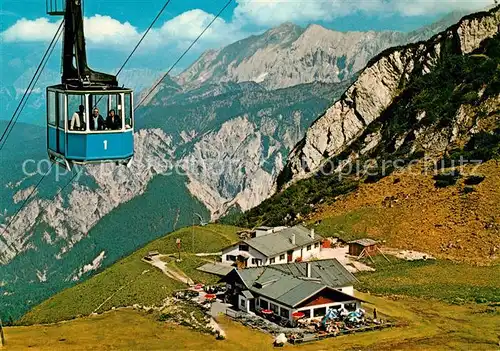 AK / Ansichtskarte Seilbahn Hochalm Garmisch Partenkirchen Wettersteingebirge Kat. Bahnen