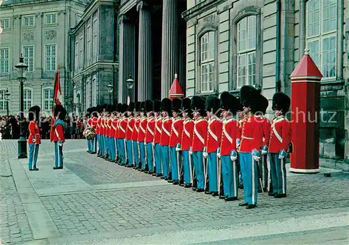 AK / Ansichtskarte Leibgarde Wache Kopenhagen Wachtparade  Kat. Polizei