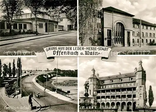 AK / Ansichtskarte Offenbach Main Ledermessehaus Ledermuseum Carl Ulrich Bruecke Schloss Kat. Offenbach am Main