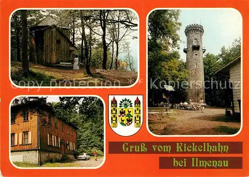 AK / Ansichtskarte Ilmenau Thueringen Goethehaeuschen Jagdhaus Gabelbach Kickelhahnturm Kat. Ilmenau