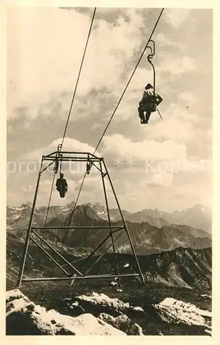 AK / Ansichtskarte Sessellift Nebelhorn Oberstdorf  Kat. Bahnen