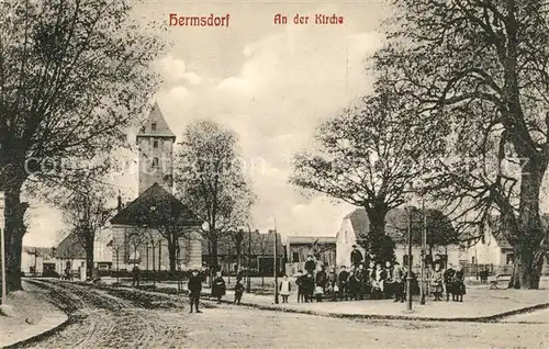 AK / Ansichtskarte Hermsdorf Berlin Kirche Dorfaue Kat. Berlin