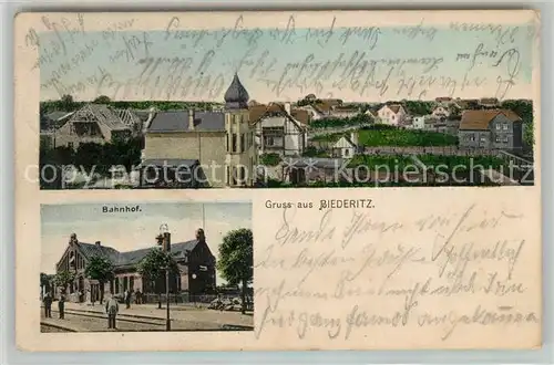 AK / Ansichtskarte Biederitz Bahnhof Kirche Panorama Kat. Biederitz