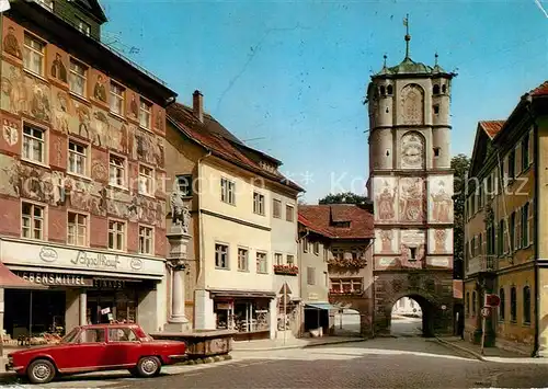 AK / Ansichtskarte Wangen Allgaeu Herrenstrasse mit Ravensburger Tor Kat. Wangen im Allgaeu