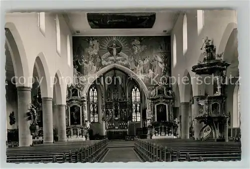 AK / Ansichtskarte Wangen Allgaeu Katholische Kirche innen Kat. Wangen im Allgaeu