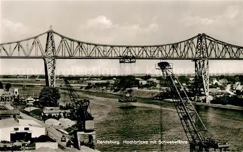 AK / Ansichtskarte Rendsburg Hochbruecke mit Schwebefaehre Kat. Rendsburg