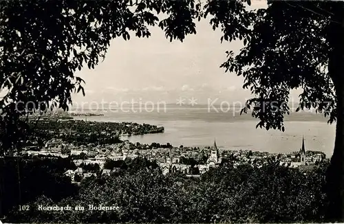 AK / Ansichtskarte Rorschach Bodensee Panorama Blick zu den Alpen Kat. Rorschach