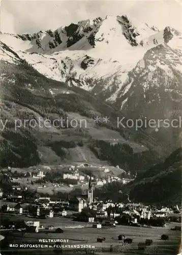 AK / Ansichtskarte Bad Hofgastein Gesamtansicht Kurort mit Feuersang Alpen Kat. Bad Hofgastein