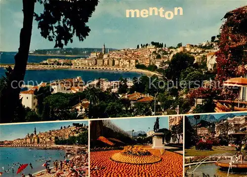 AK / Ansichtskarte Menton Alpes Maritimes La Vieille Ville La Fete du Citron Le Jardin Bioves Kat. Menton