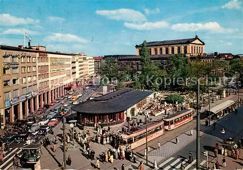 AK / Ansichtskarte Strassenbahn Hannover Cafe am Kroepcke Opernhaus Kat. Strassenbahn