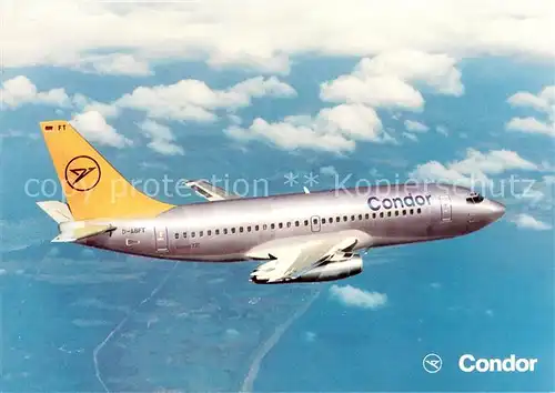 AK / Ansichtskarte Flugzeuge Zivil Condor Europa Jet Boeing 737 230 Kat. Airplanes Avions