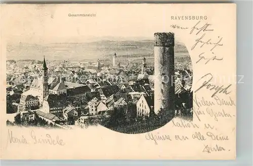 AK / Ansichtskarte Ravensburg Wuerttemberg Panorama Kat. Ravensburg