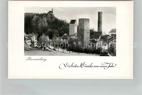 AK / Ansichtskarte Ravensburg Wuerttemberg Veitsburg Mehlsack Glueckwunschkarte Kat. Ravensburg