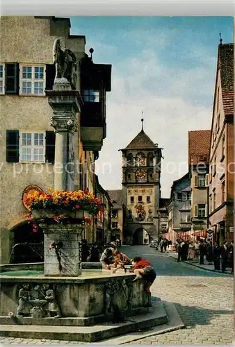 AK / Ansichtskarte Wangen Allgaeu Paradiesstrasse Martinstor Lindauer Tor Kat. Wangen im Allgaeu