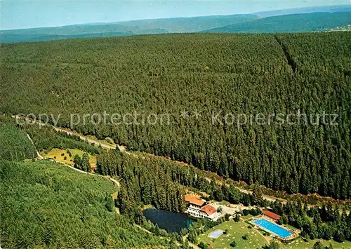 AK / Ansichtskarte Freudenstadt Langenwaldsee Kurhotel Freibad Schwarzwald Fliegeraufnahme Kat. Freudenstadt