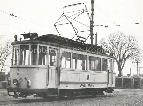 AK / Ansichtskarte Strassenbahn Tw 66 Stadtwerke Mainz  Kat. Strassenbahn