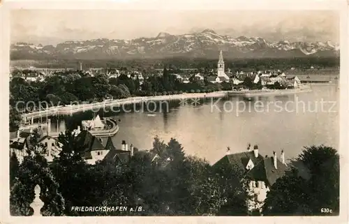 AK / Ansichtskarte Friedrichshafen Bodensee Kirche Alpen Uferstrasse Kat. Friedrichshafen