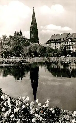 AK / Ansichtskarte Freiburg Breisgau Stadtgarten Muenster Kat. Freiburg im Breisgau