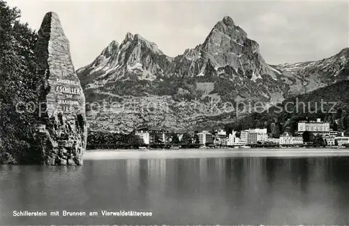 AK / Ansichtskarte Brunnen Vierwaldstaettersee SZ Schillerstein Kat. Brunnen