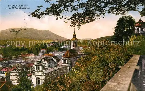 AK / Ansichtskarte Baden Baden Blick von der Schlossterrasse Kat. Baden Baden