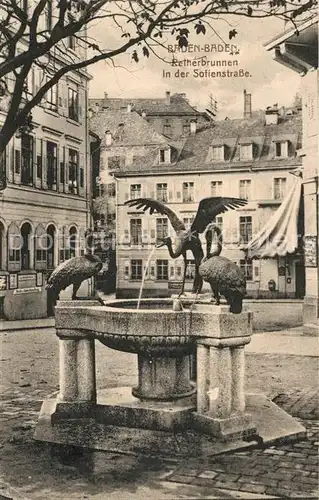 AK / Ansichtskarte Baden Baden Retherbrunnen in der Sofienstrasse Kat. Baden Baden