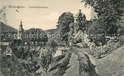 AK / Ansichtskarte Baden Baden Schlossterrasse Kat. Baden Baden