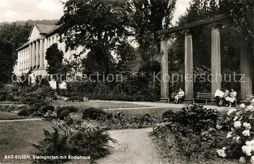 AK / Ansichtskarte Bad Eilsen Steingarten mit Badehaus Kat. Bad Eilsen