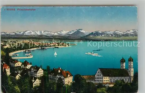 AK / Ansichtskarte Friedrichshafen Bodensee Schlosskirche Hafen Alpen Kat. Friedrichshafen