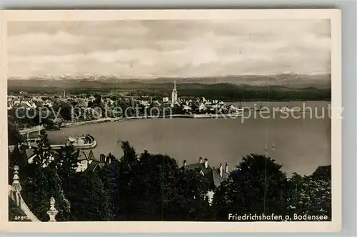 AK / Ansichtskarte Friedrichshafen Bodensee Panorama Hafen Kirche  Kat. Friedrichshafen