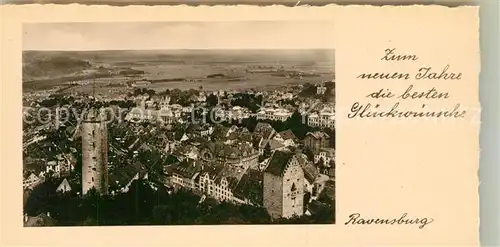 AK / Ansichtskarte Ravensburg Wuerttemberg Panorama Tuerme Neujahrswuensche Kat. Ravensburg