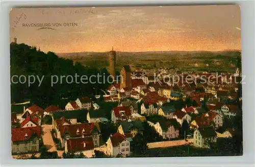 AK / Ansichtskarte Ravensburg Wuerttemberg Panorama Mehlsack Veitsburg Obertor Kat. Ravensburg