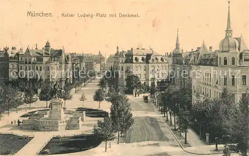 Muenchen Kaiser Ludwig Platz Denkmal Kat. Muenchen