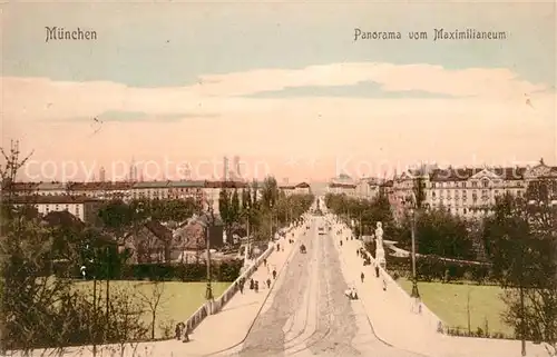 Muenchen Panorama von Maximilianeum Kat. Muenchen