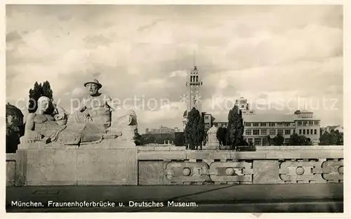 AK / Ansichtskarte Muenchen Frauenhoferbruecke Deutsches Museum Kat. Muenchen