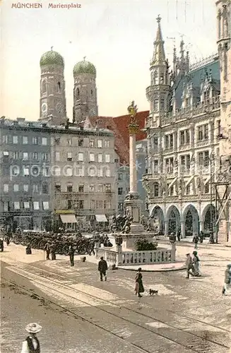 AK / Ansichtskarte Muenchen Marienplatz Kat. Muenchen